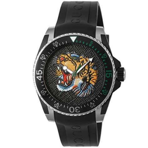 gucci dive embroidered tiger motif dial men's watch|gucci dive watch sale.